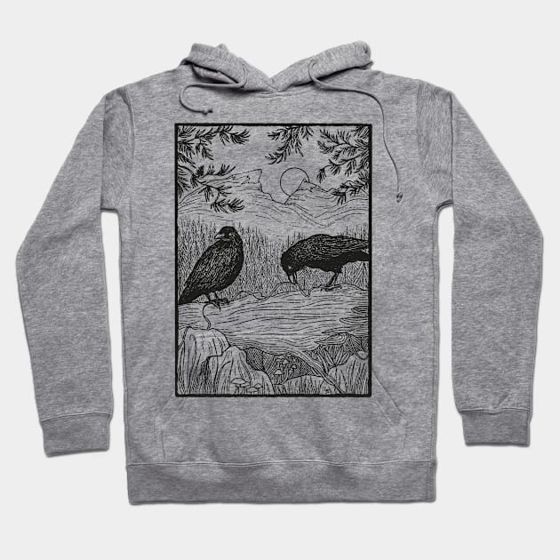 Huginn and Muninn Hoodie by Thistle Moon